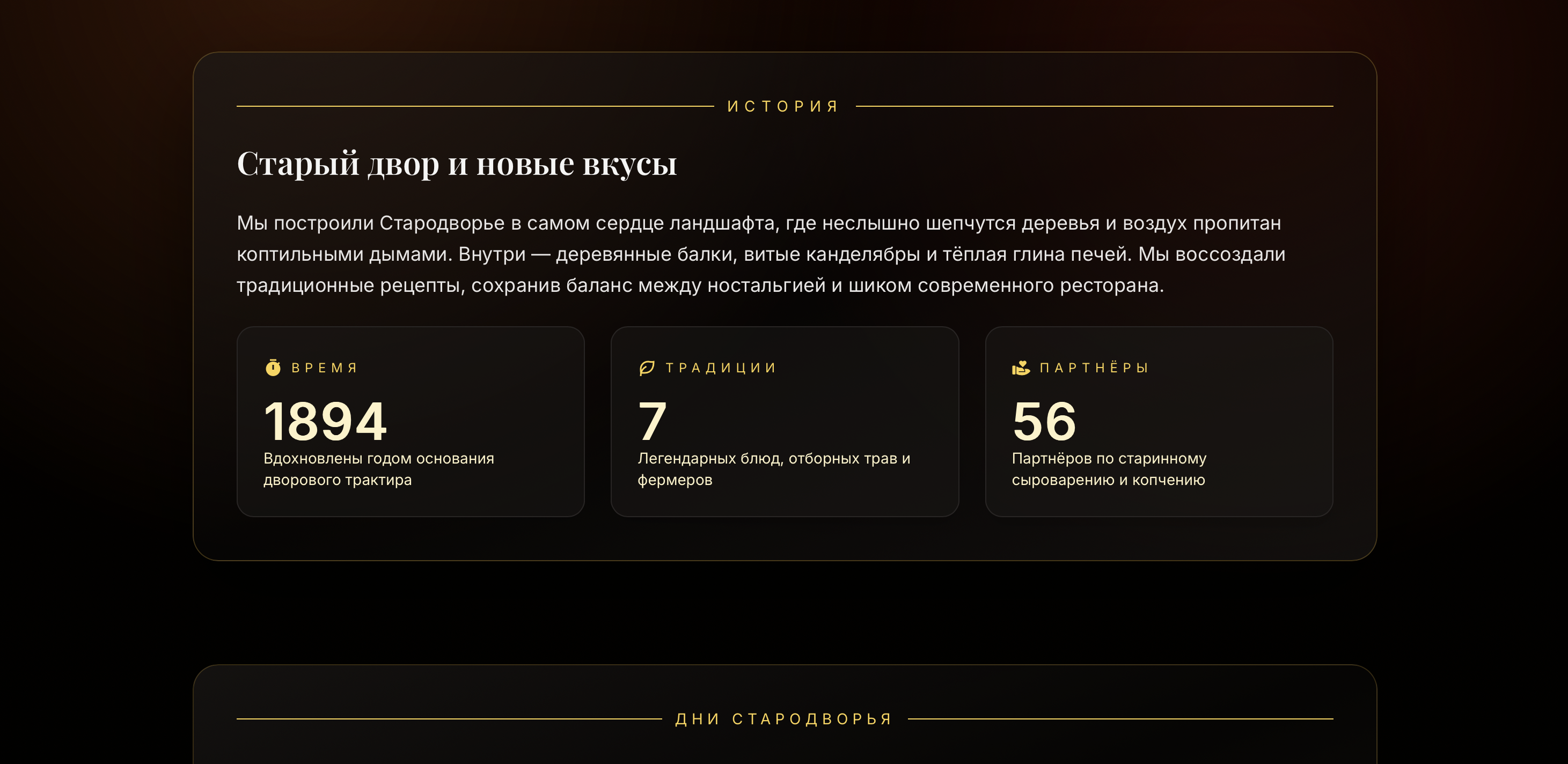 Сайт для ресторана